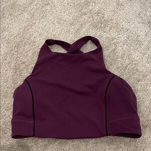 Purple Cross-Back Sports Bra high neck lululemon